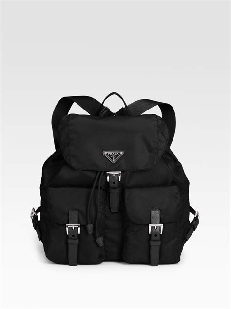 prada vela backpack 3 zipper black|prada nylon backpack sale.